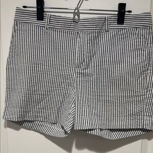 Seer Sucker Navy and White Shorts
